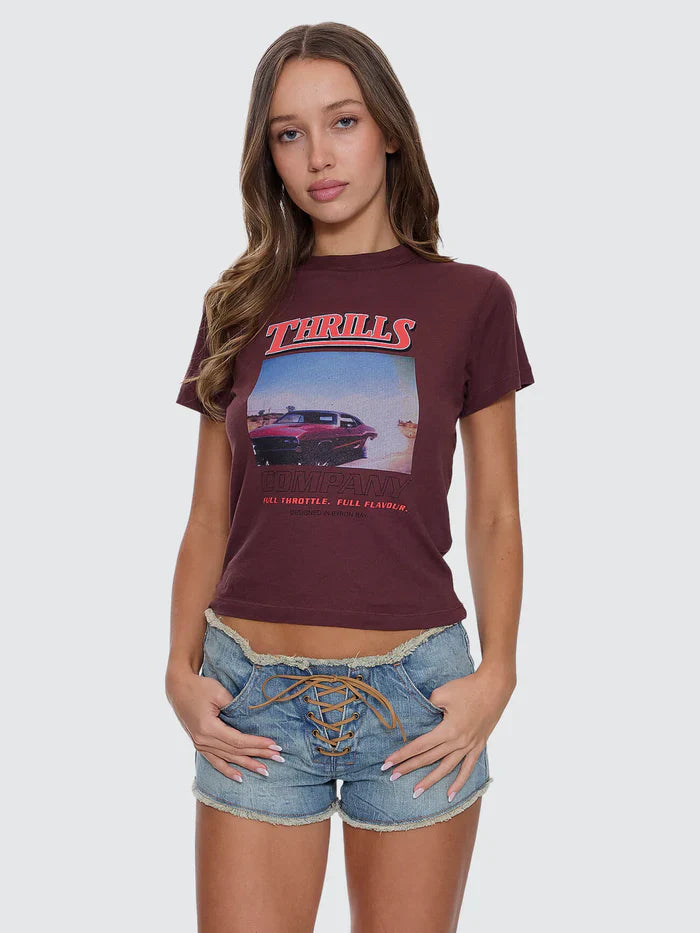 Thrills Full Throttle Boy Tee Bitter Chocolate