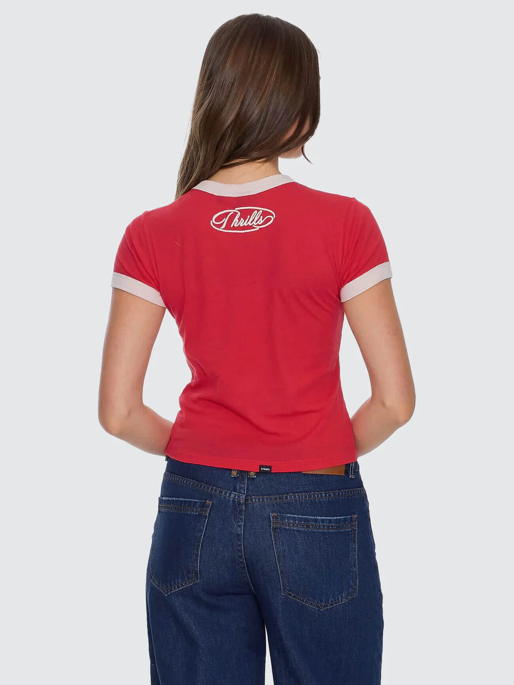 Thrills Hop On A Call Ringer Boy Tee Flame Red