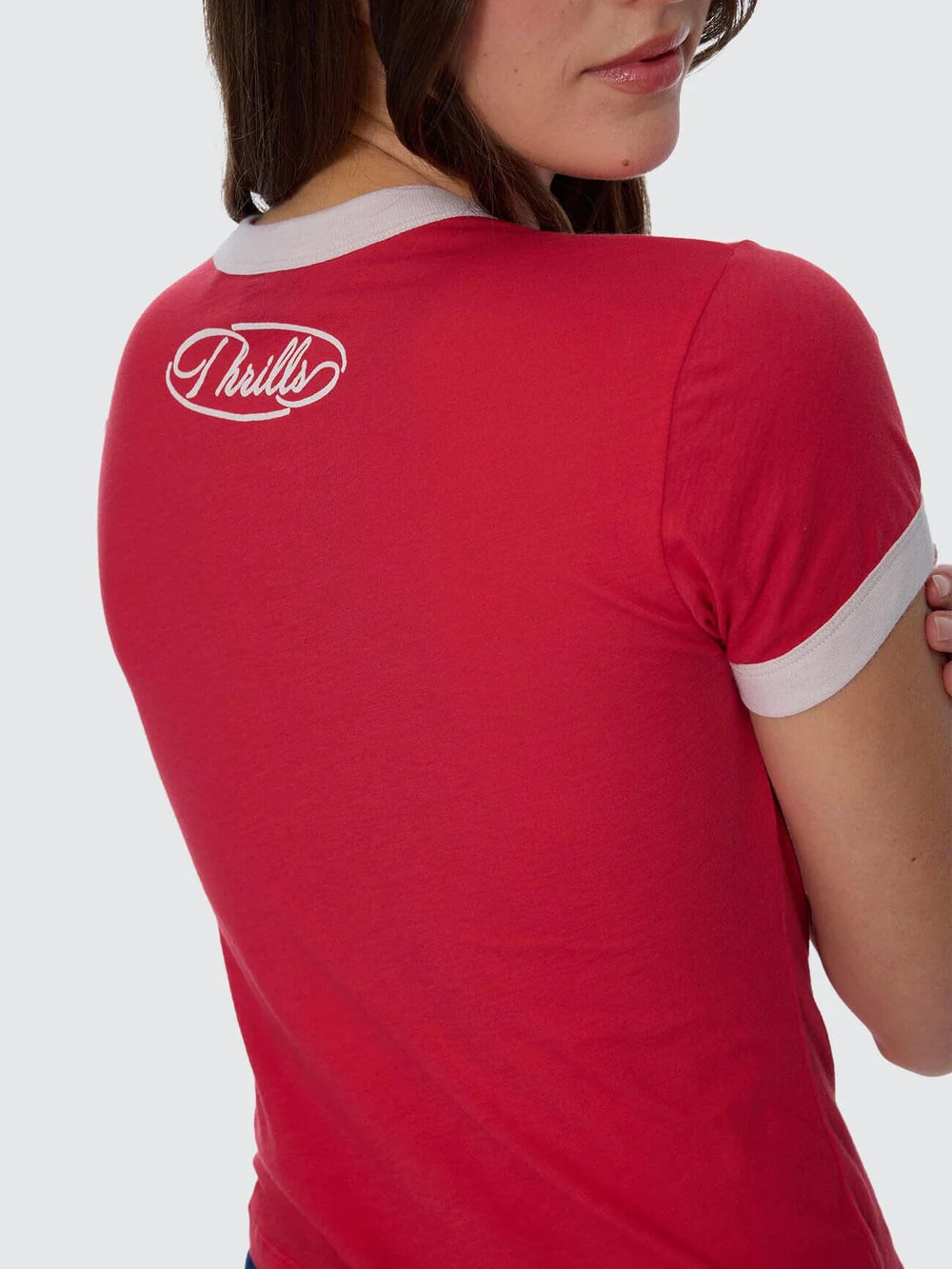 Thrills Hop On A Call Ringer Boy Tee Flame Red
