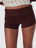 Thrills Mackenzie Knit Booty Short Bitter Chocolate