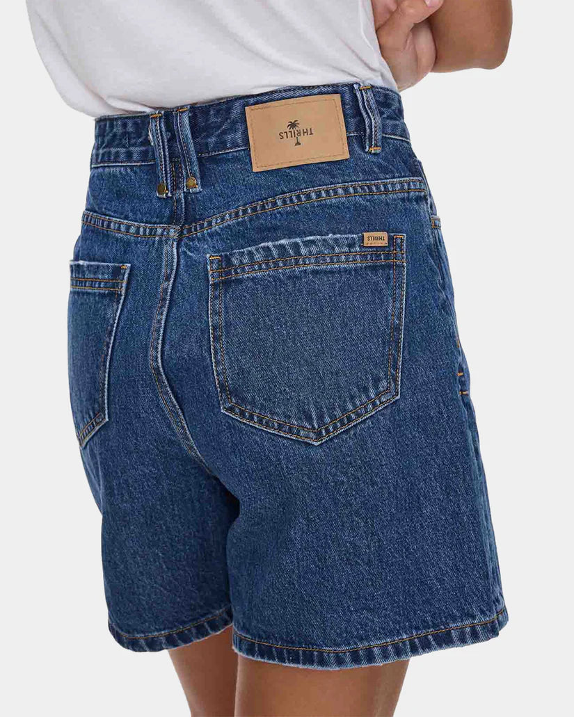 Thrills Koko High Rise Short Deep Vintage Blue