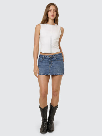 Thrills Carmen Skirt - Stoned Blues