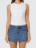 Thrills Carmen Skirt - Stoned Blues
