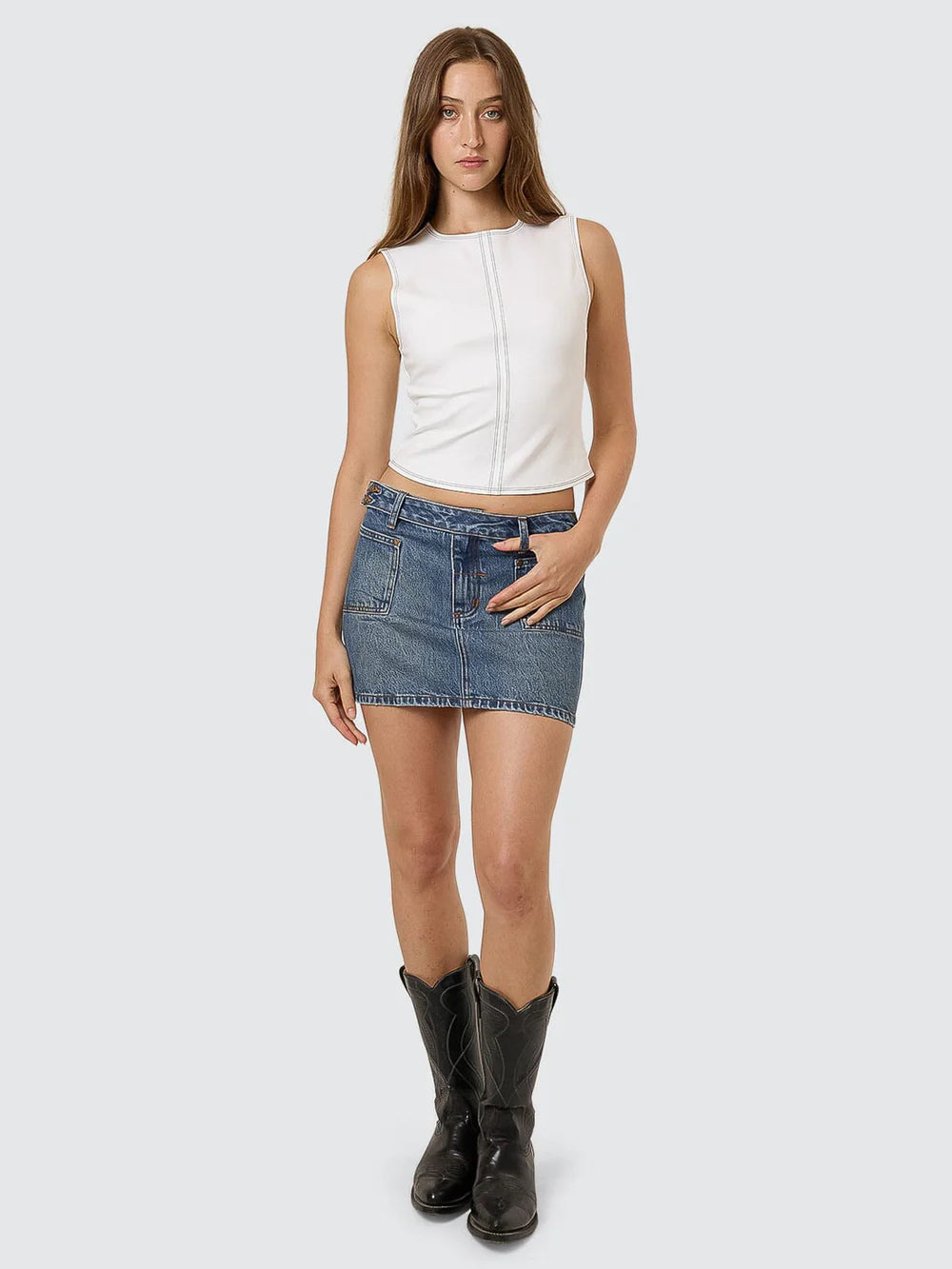 Thrills Wyatt Skirt - Vanish Mid Blue