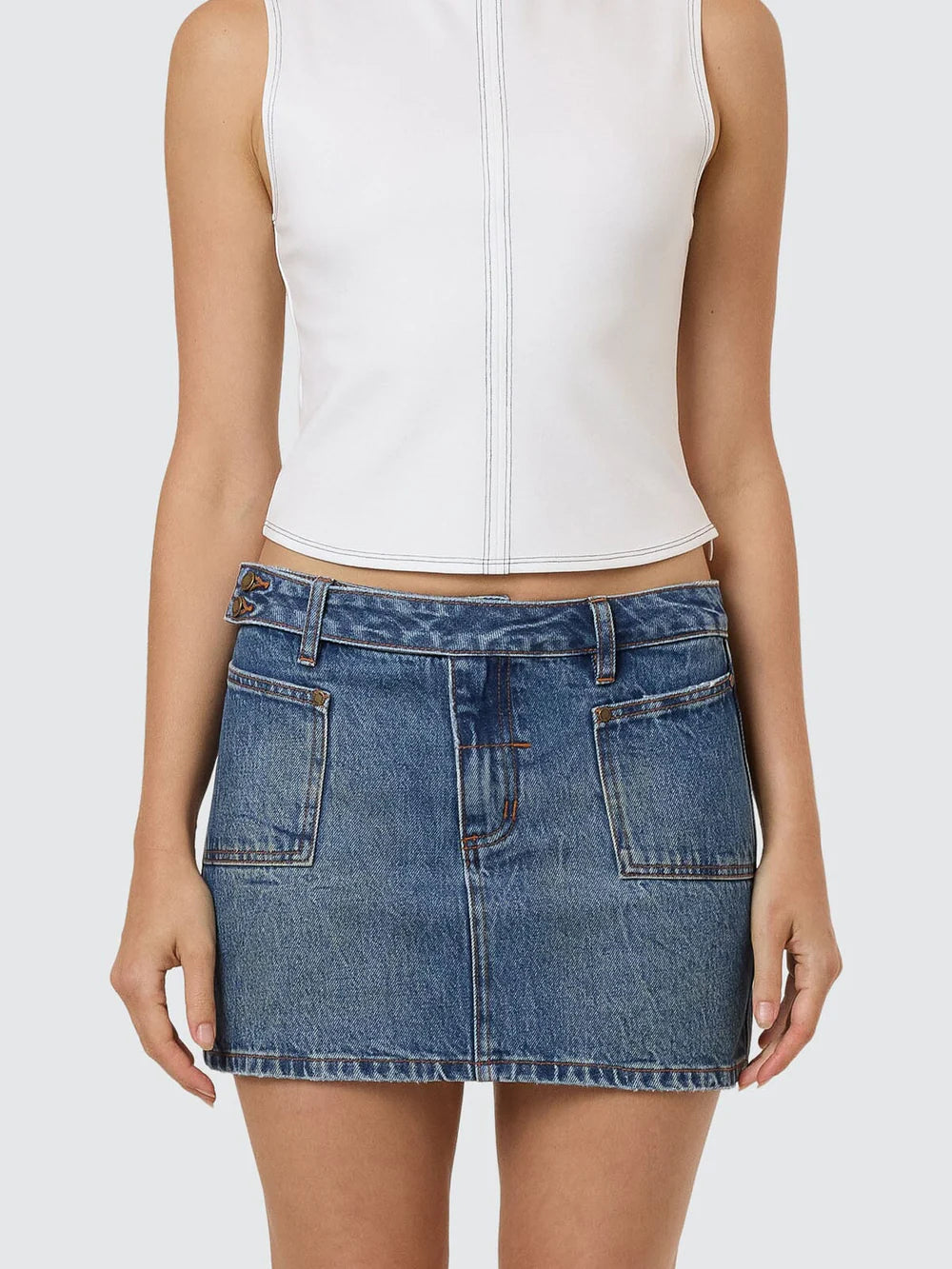 Thrills Wyatt Skirt - Vanish Mid Blue