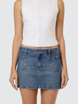 Thrills Wyatt Skirt - Vanish Mid Blue