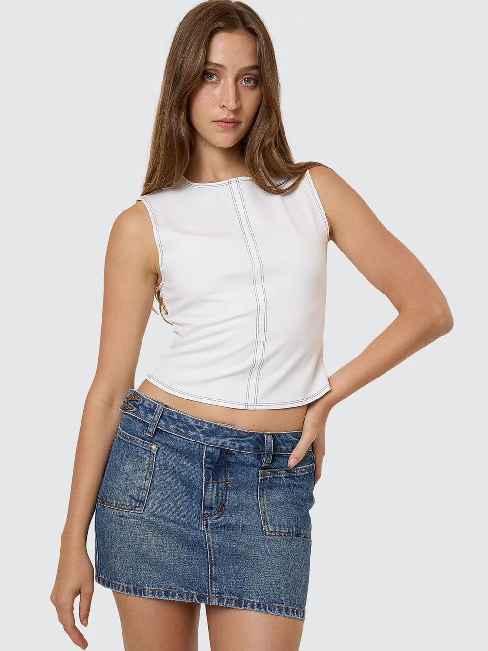 Thrills Wyatt Skirt - Vanish Mid Blue