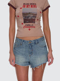 Thrills Lola Low Rise Baggy Short - Dirty Crinkle Blue