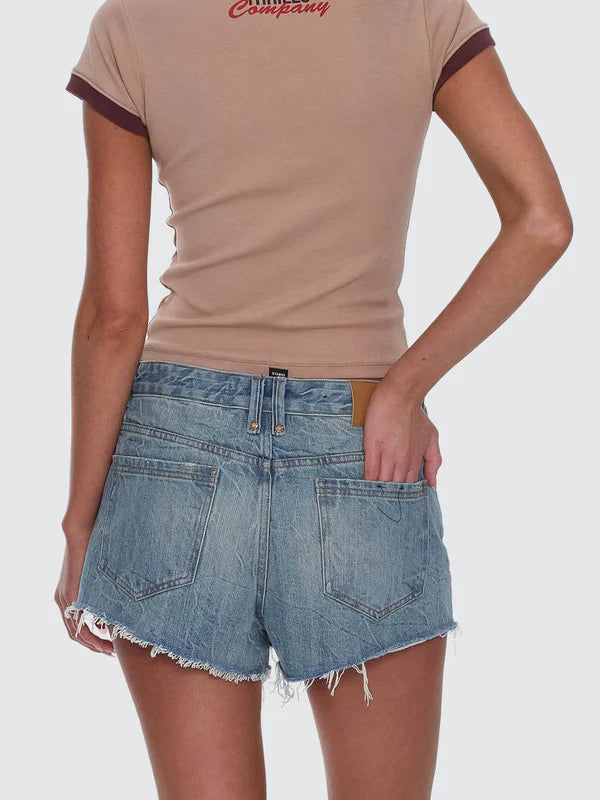 Thrills Lola Low Rise Baggy Short - Dirty Crinkle Blue