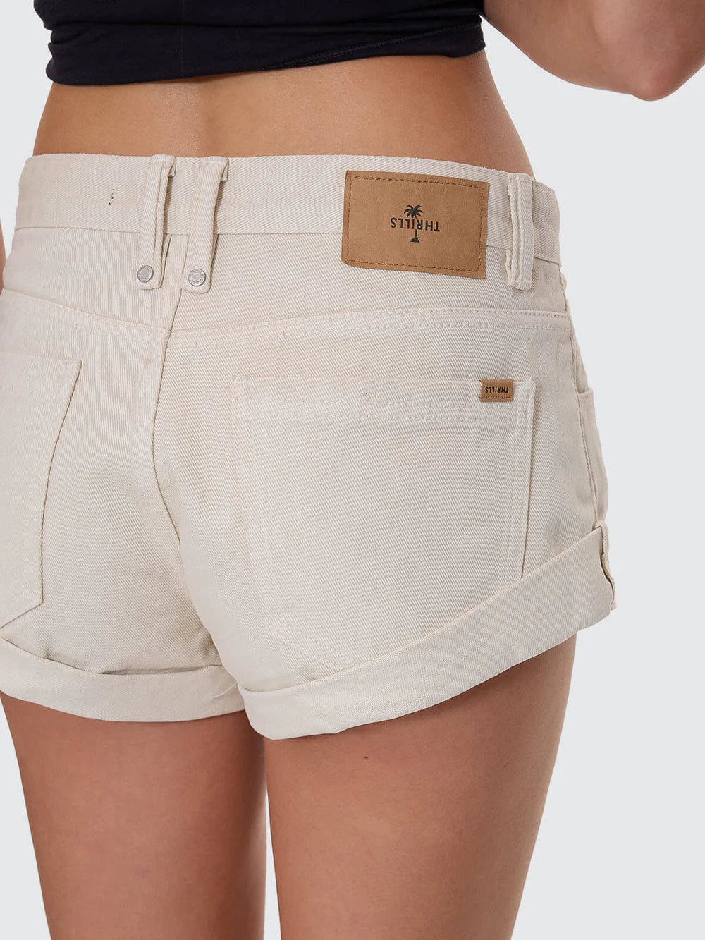 Thrills Remi Rolled Low Rise Baggy Short Stone