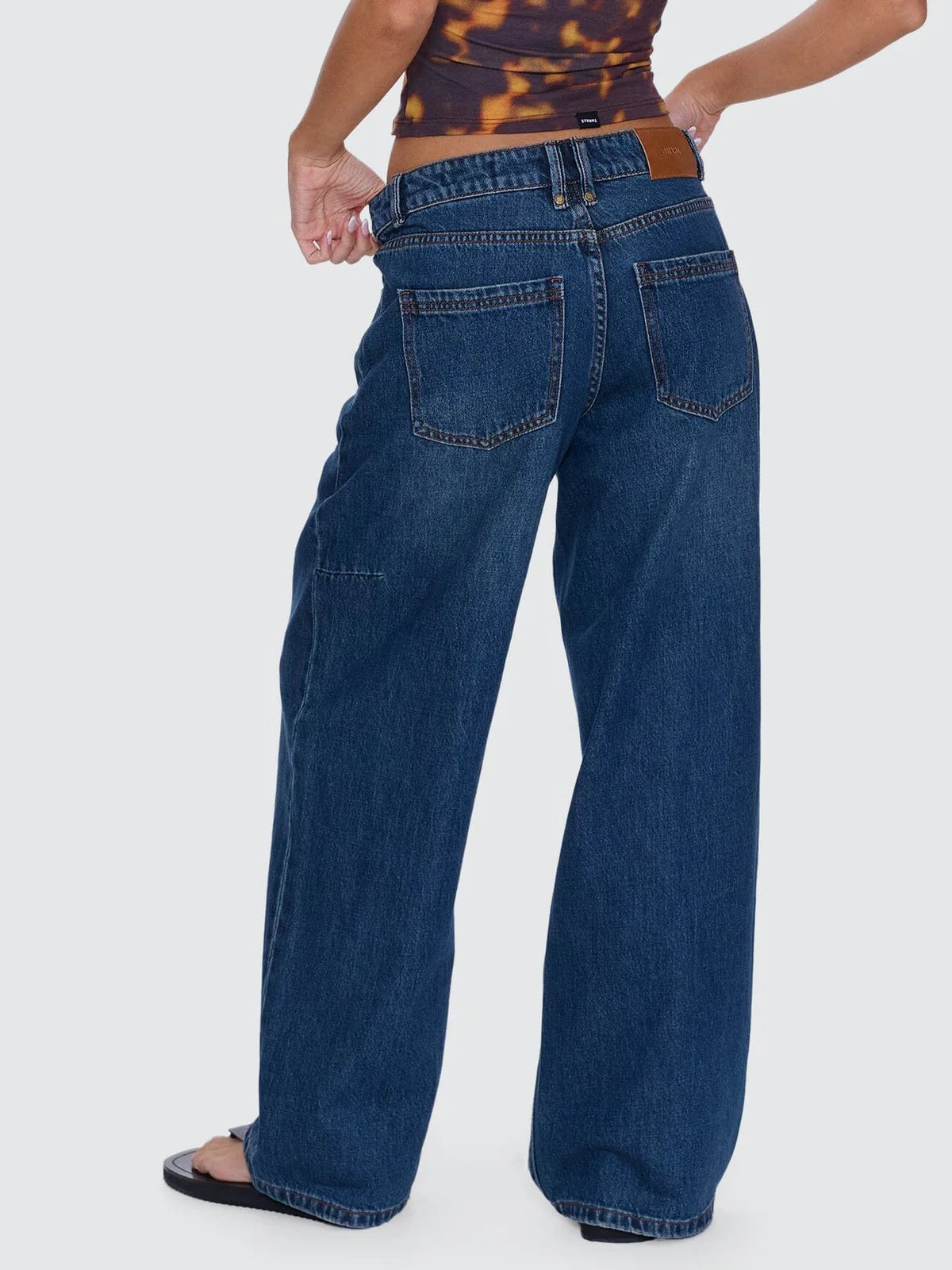 Thrills Billie Low Rise Baggy Jean - Teal Blue
