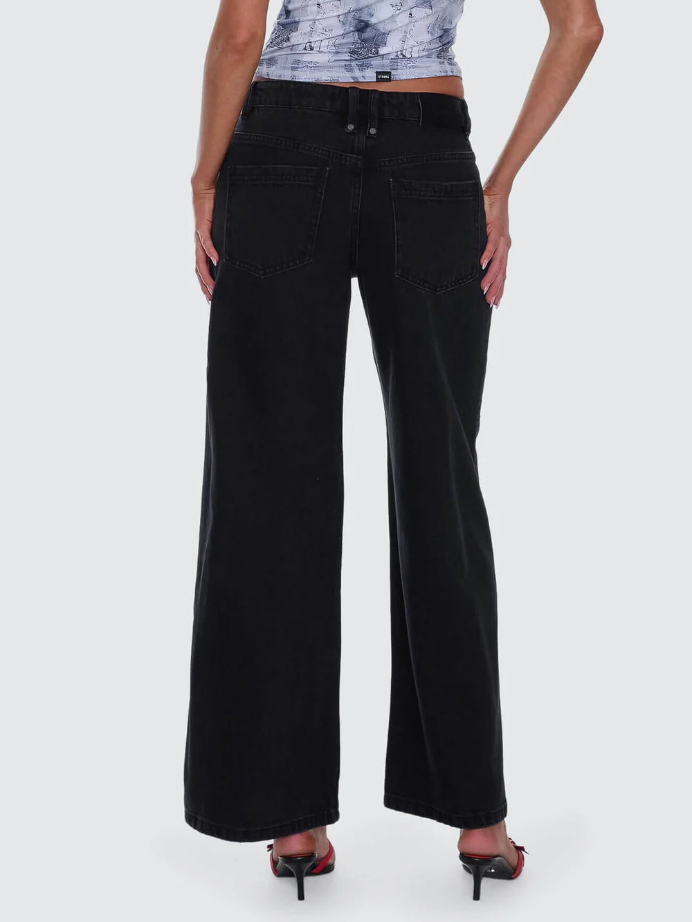 Thrills Hunter Low Rise Wide Jean - Aged Black