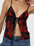 Thrills Lucky For You Floral Top - Redwood