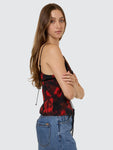 Thrills Lucky For You Floral Top - Redwood