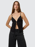Thrills Asher Tie Top - Black