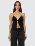 Thrills Asher Tie Top - Black