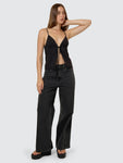 Thrills Asher Tie Top - Black