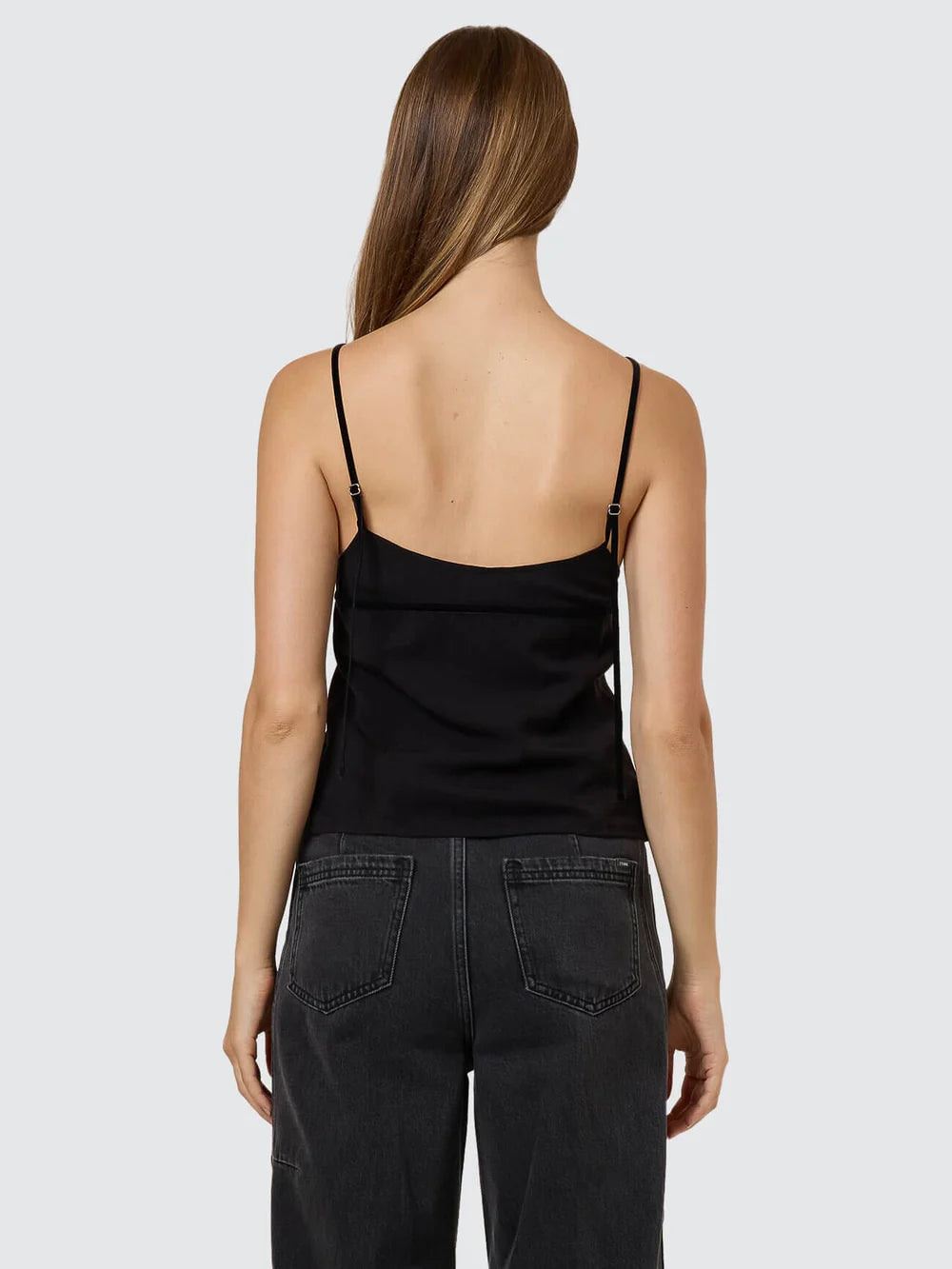 Thrills Asher Tie Top - Black