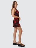 Thrills Lucky For You Floral Mini Dress - Redwood