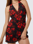 Thrills Lucky For You Floral Mini Dress - Redwood