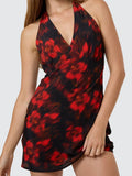 Thrills Lucky For You Floral Mini Dress - Redwood
