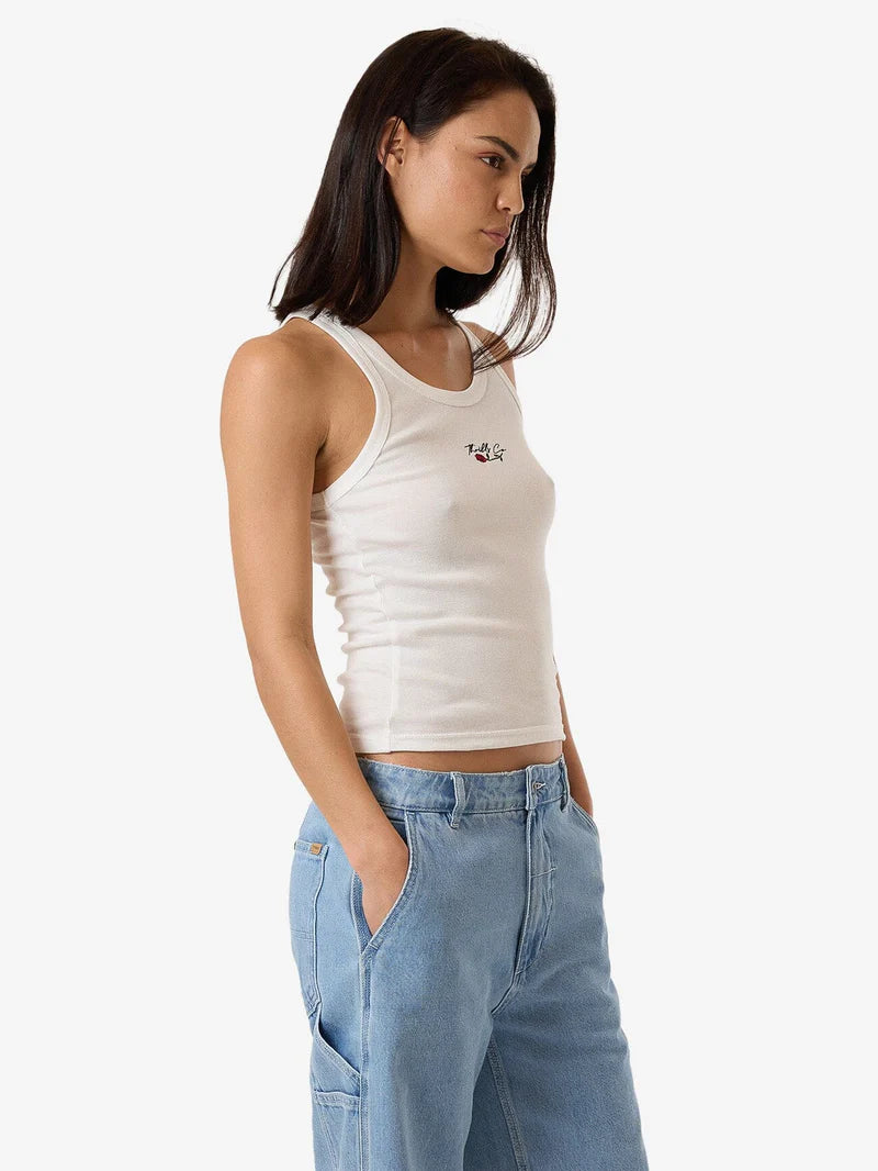 Thrills Signature Rose Apex Tank Dirty White