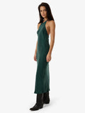 Thrills Jett Halter Bias Dress Deep Emerald