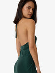 Thrills Jett Halter Bias Dress Deep Emerald