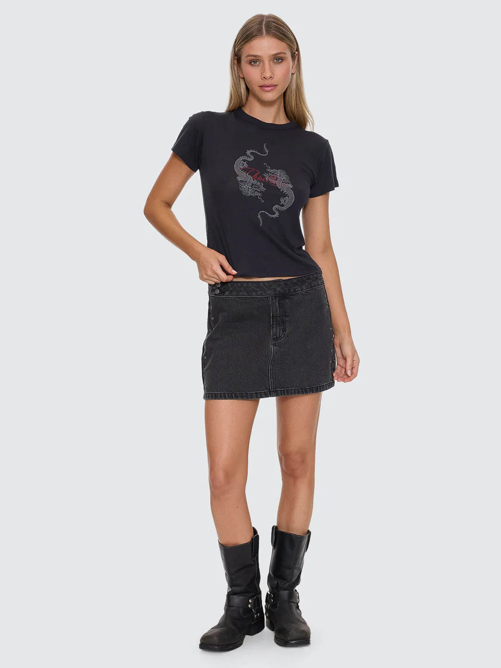 Thrills Chaos Reigns Boy Tee Washed Black