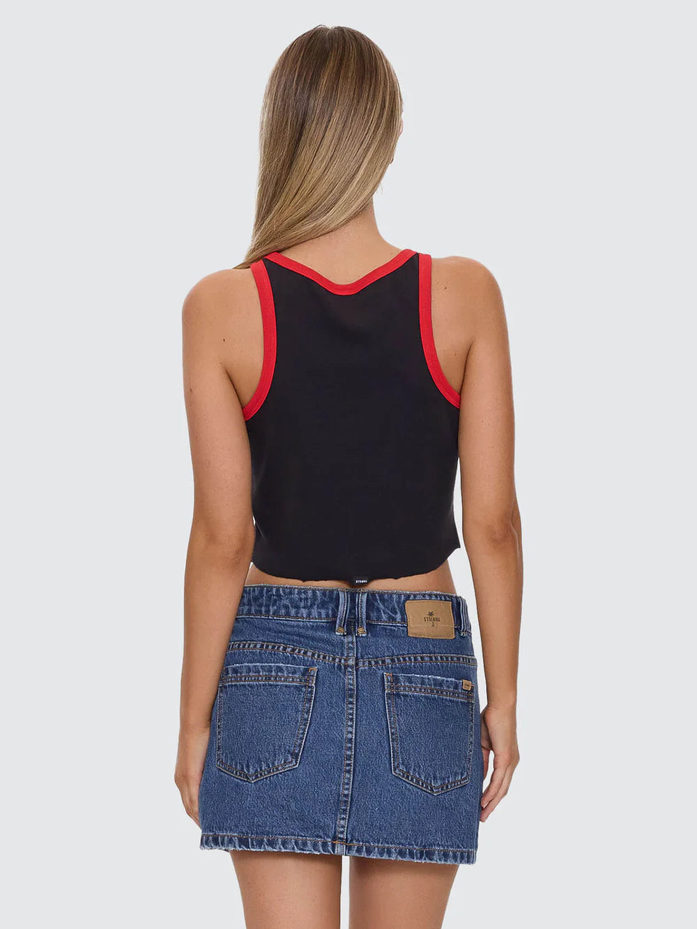 Thrills Chaos Reigns Studded Tank Washed Black