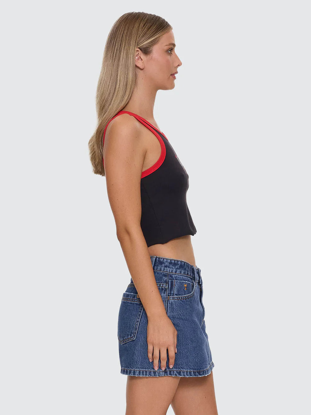 Thrills Chaos Reigns Studded Tank Washed Black