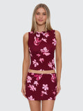 Thrills Full Bloom Tank Pomegranate