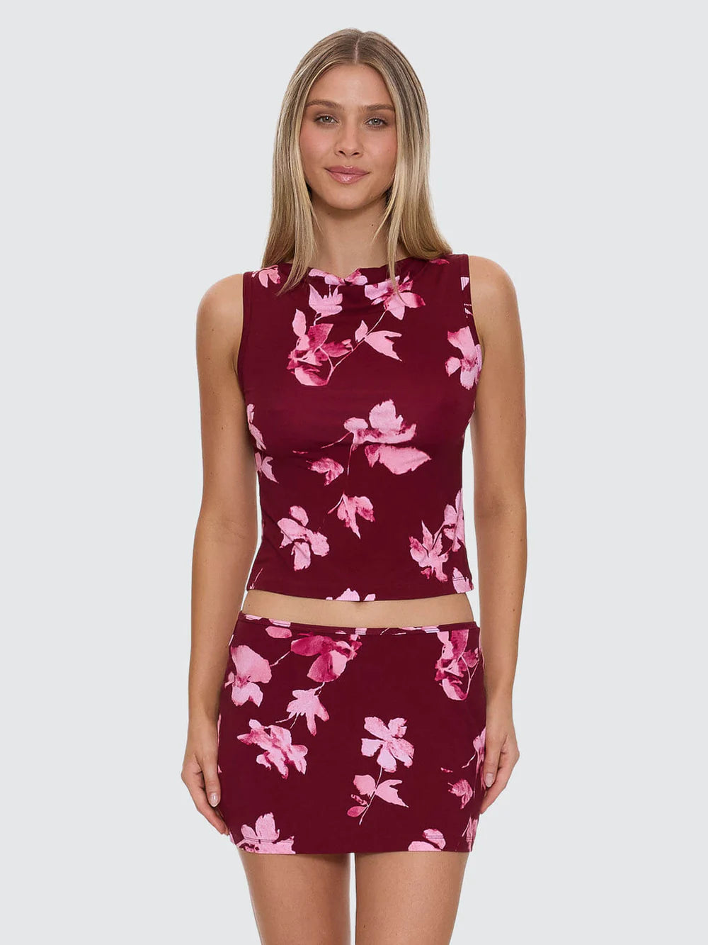 Thrills Full Bloom Tank Pomegranate