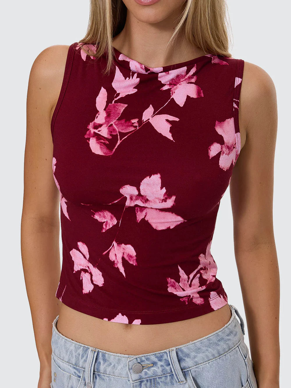 Thrills Full Bloom Tank Pomegranate