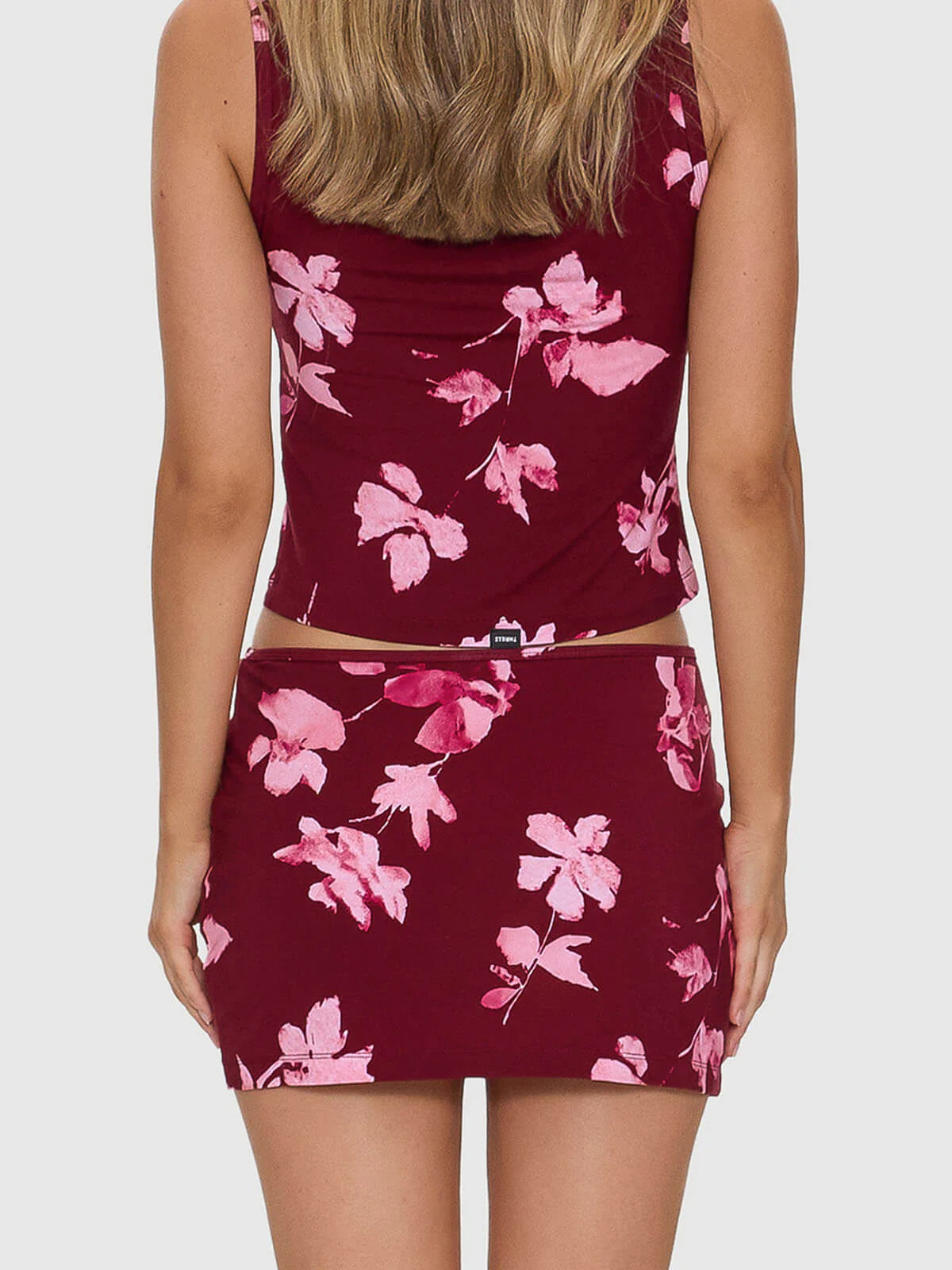 Thrills Full Bloom Mini Skirt Pomegranate