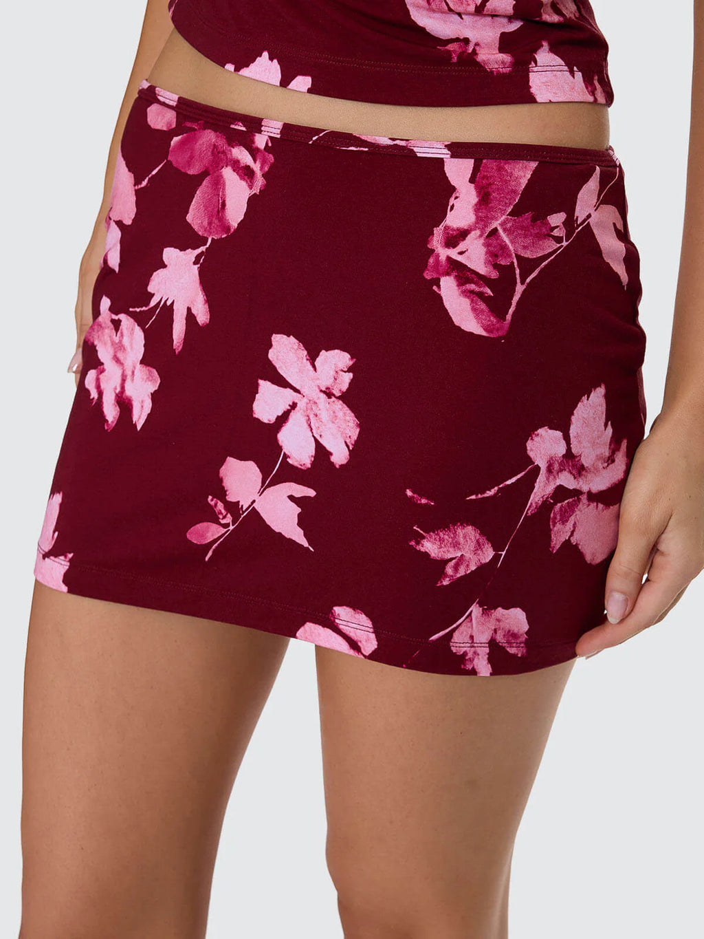 Thrills Full Bloom Mini Skirt Pomegranate
