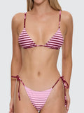 Thrills Full Bloom Reversible String Bikini Top Pomegranate