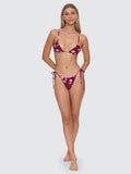 Thrills Full Bloom Reversible String Bikini Top Pomegranate