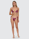 Thrills Full Bloom Reversible String Bikini Top Pomegranate
