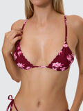 Thrills Full Bloom Reversible String Bikini Top Pomegranate