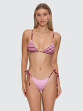 Thrills Full Bloom Reversible String Bikini Top Pomegranate