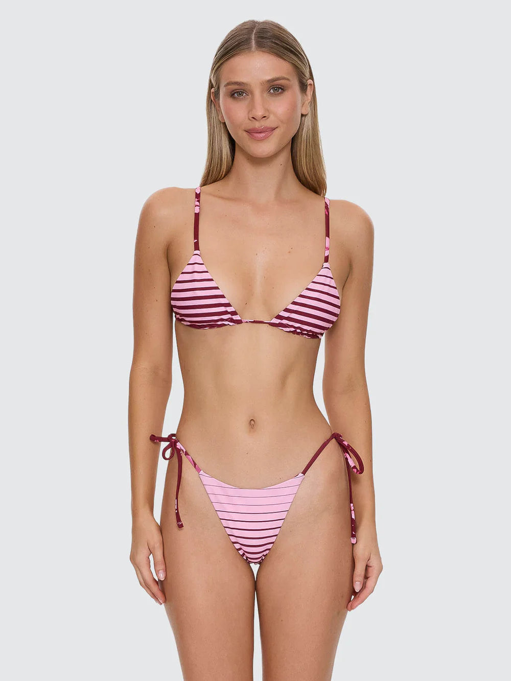 Thrills Full Bloom Reversible String Bikini Bottom Pomegranate
