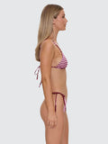 Thrills Full Bloom Reversible String Bikini Bottom Pomegranate