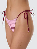 Thrills Full Bloom Reversible String Bikini Bottom Pomegranate