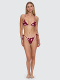 Thrills Full Bloom Reversible String Bikini Bottom Pomegranate