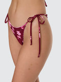 Thrills Full Bloom Reversible String Bikini Bottom Pomegranate