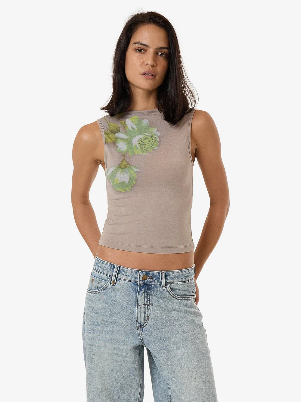 Thrills Amoroso Sabrina Tank Silver Ash