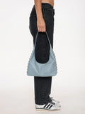 Thrills Wild Side Studded Mini Shoulder Bag - Dark Grey Blue
