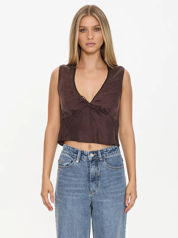Thrills Nellie Top Postal Brown
