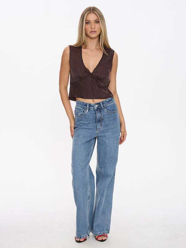 Thrills Nellie Top Postal Brown
